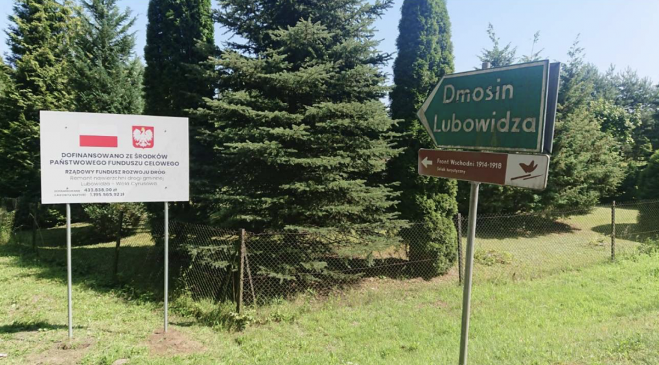 Gmina Dmosin z dofinansowaniem na modernizację drogi Lubowidza - Wola Cyrusowa. Wkrótce początek prac